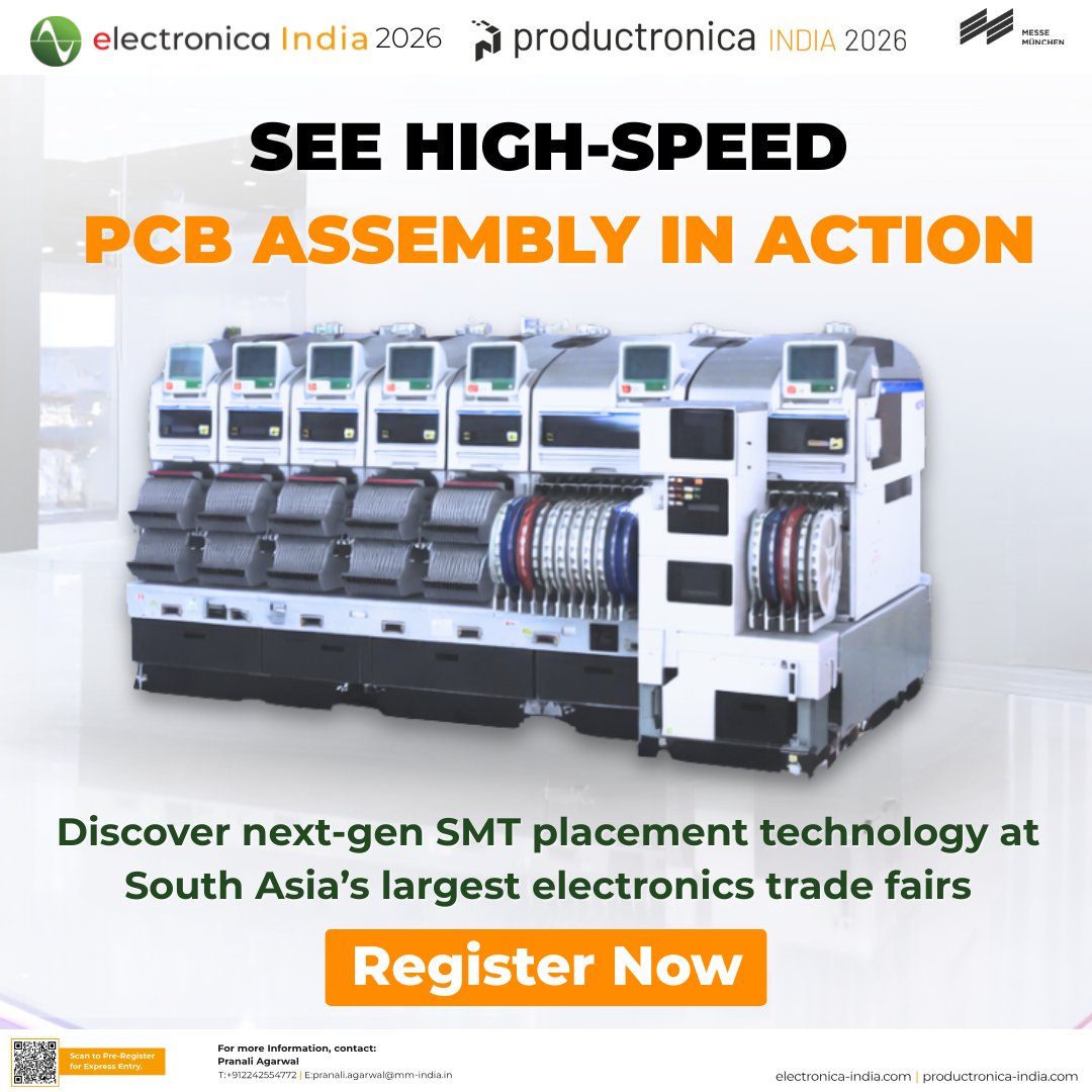 electronic40200's tweet photo. The future of electronics manufacturing is moving faster than ever—and it’s happening right here in India. ⚡

👉 Register now and stay ahead of the curve.

https://t.co/TL2aWYuqbP https://t.co/pbGkrFkHNo