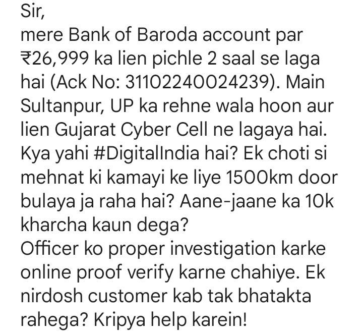 kabir_khan71644's tweet photo. @bankofbaroda @AmitShah
@GujaratPolice @CyberGujarat @HMOIndia @RBI #DigitalIndia  #CyberCrime #Justice #GujaratPolice #UPPolice @narendramodi @ndtv @zoo_bear https://t.co/0vJ80lg5gz