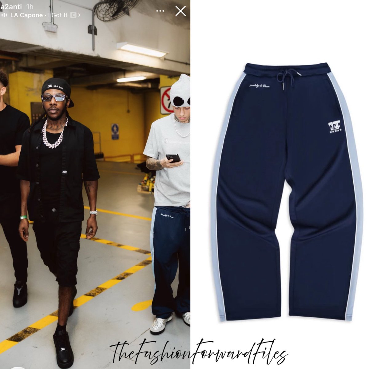 FashFwrdFiles's tweet image. Central Cee wears @judah.tribe navy blue/baby blue jeedles scuba pants. Photo credits to @a2anti 
-
#judahtribe #centralcee #centralceeedit #centralceetypebeat #centralcee23 @centralcee