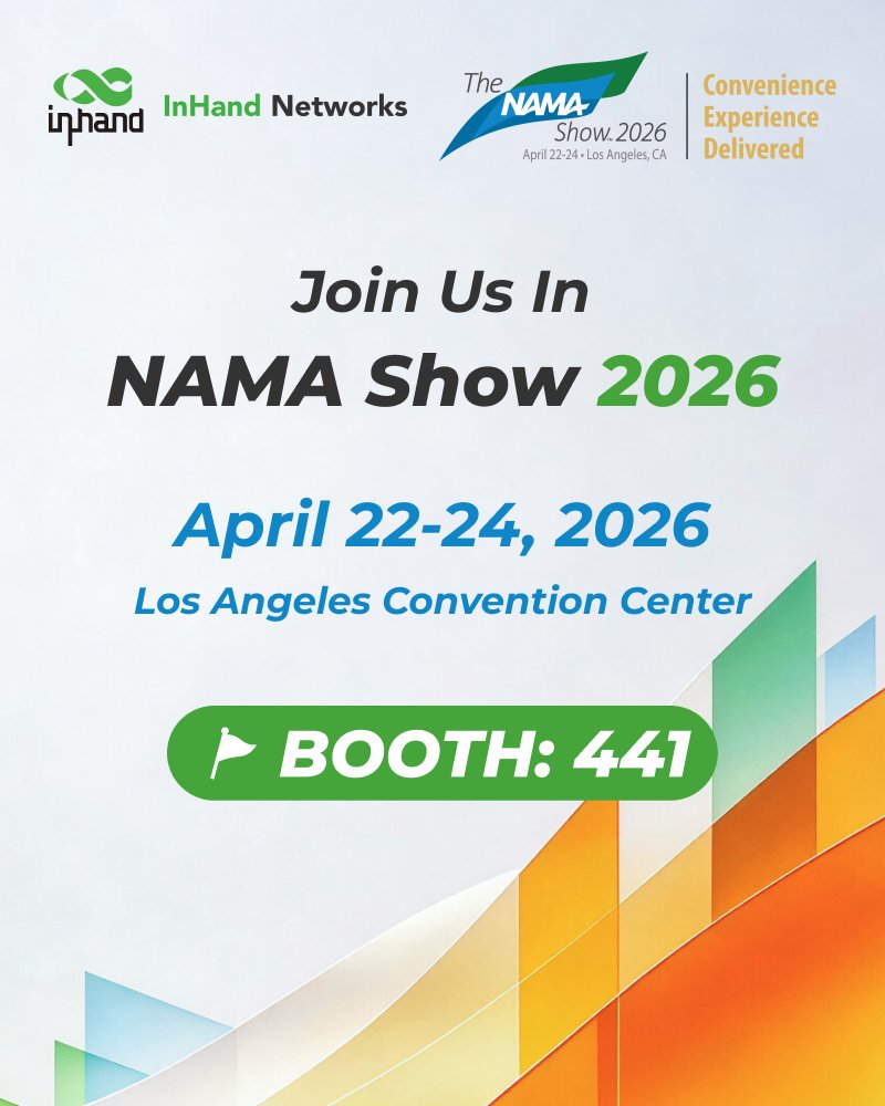 InHandNetworks's tweet photo. At #NAMAShow 2026?
Find us @ Booth 441 (Apr 22–24, LA)!
AI edge tech for smarter vending:
• 14 TOPS AE510
• Vision inventory
• Smart locks + voice
• Works during outages
#SmartRetail #EdgeAI #InHandNetworks https://t.co/7ReFx6KcOM