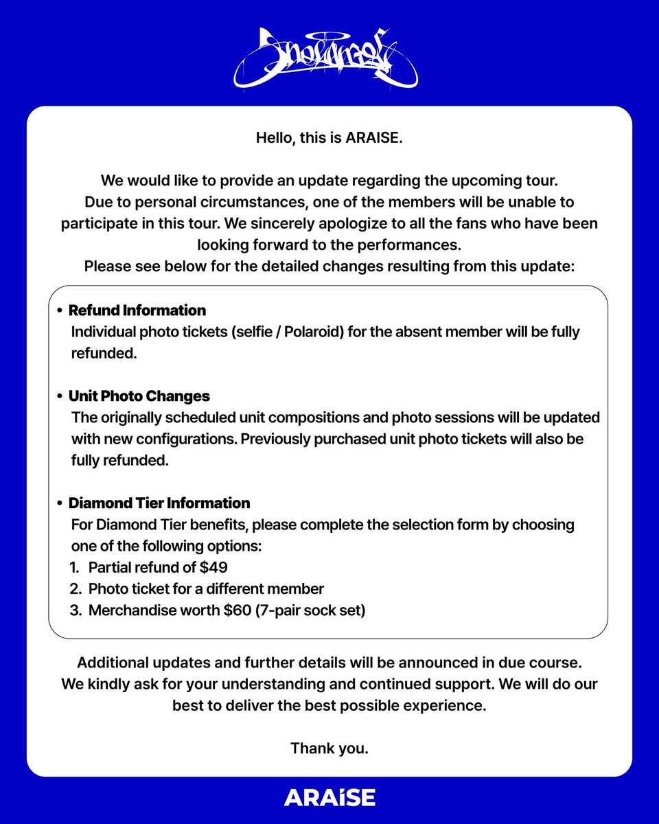 어레이즈 (ARAISE) tweet media