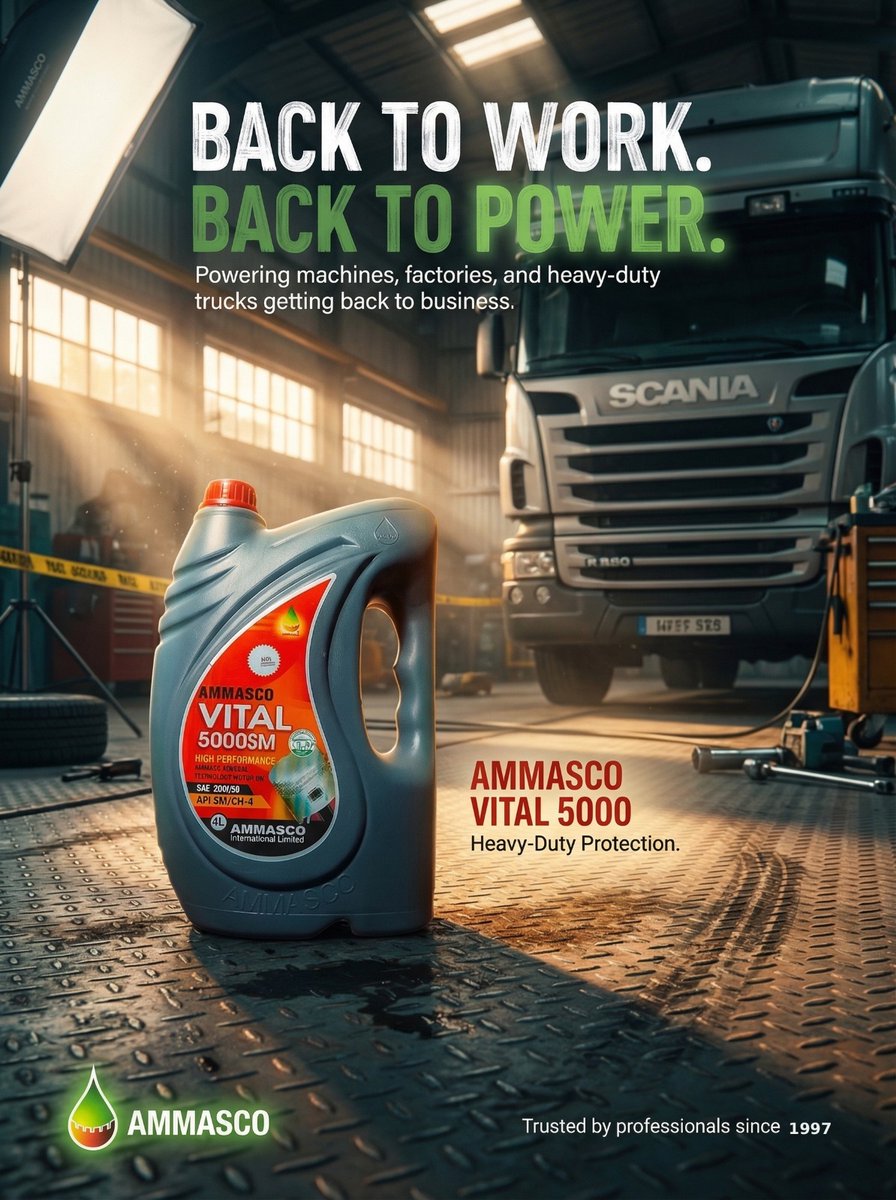 AmmascoLtd's tweet image. Power that never quits—get your engines running stronger, longer, and smoother with Ammasco Vital 5000. 🔧🚛

#BackToPower #HeavyDutyPerformance