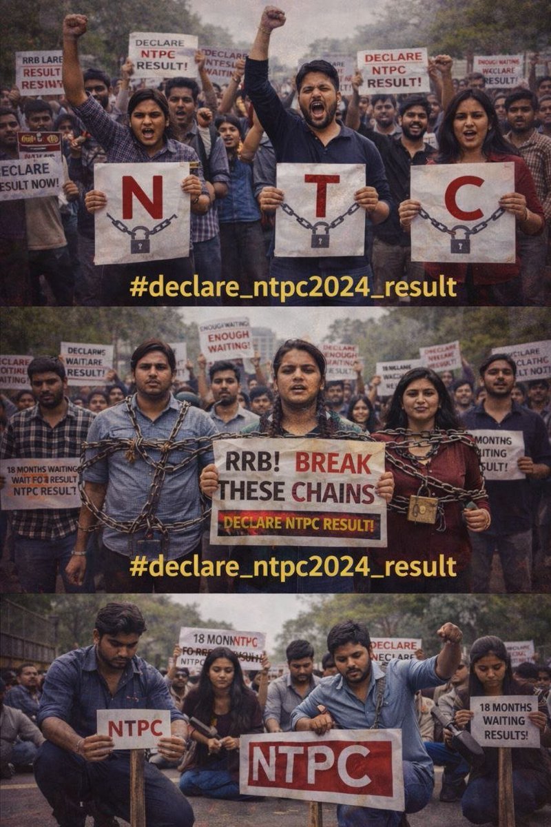 Manishm1997's tweet photo. RRB NTPC aspirants going through lot of stress as their career are on line. we can't focus on studies properly for the upcoming exams, we are compelled to attempt the same exam twice as there is no final result of the previous exam.
#declare_ntpc2024_result
@AshwiniVaishnaw https://t.co/tDeeTV8i2w