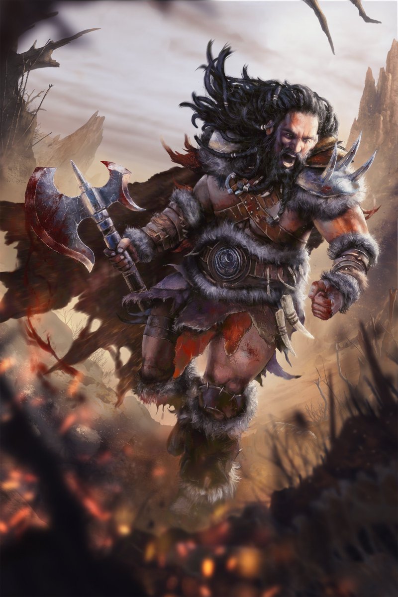 Barbarian Commission #dndart #dungeonsanddragons #ttrpg #digitalart #FantasyArt #dnd5e #commissionart #Commission #characterdesign #dnd #RPG #illustrationart #illustration #art