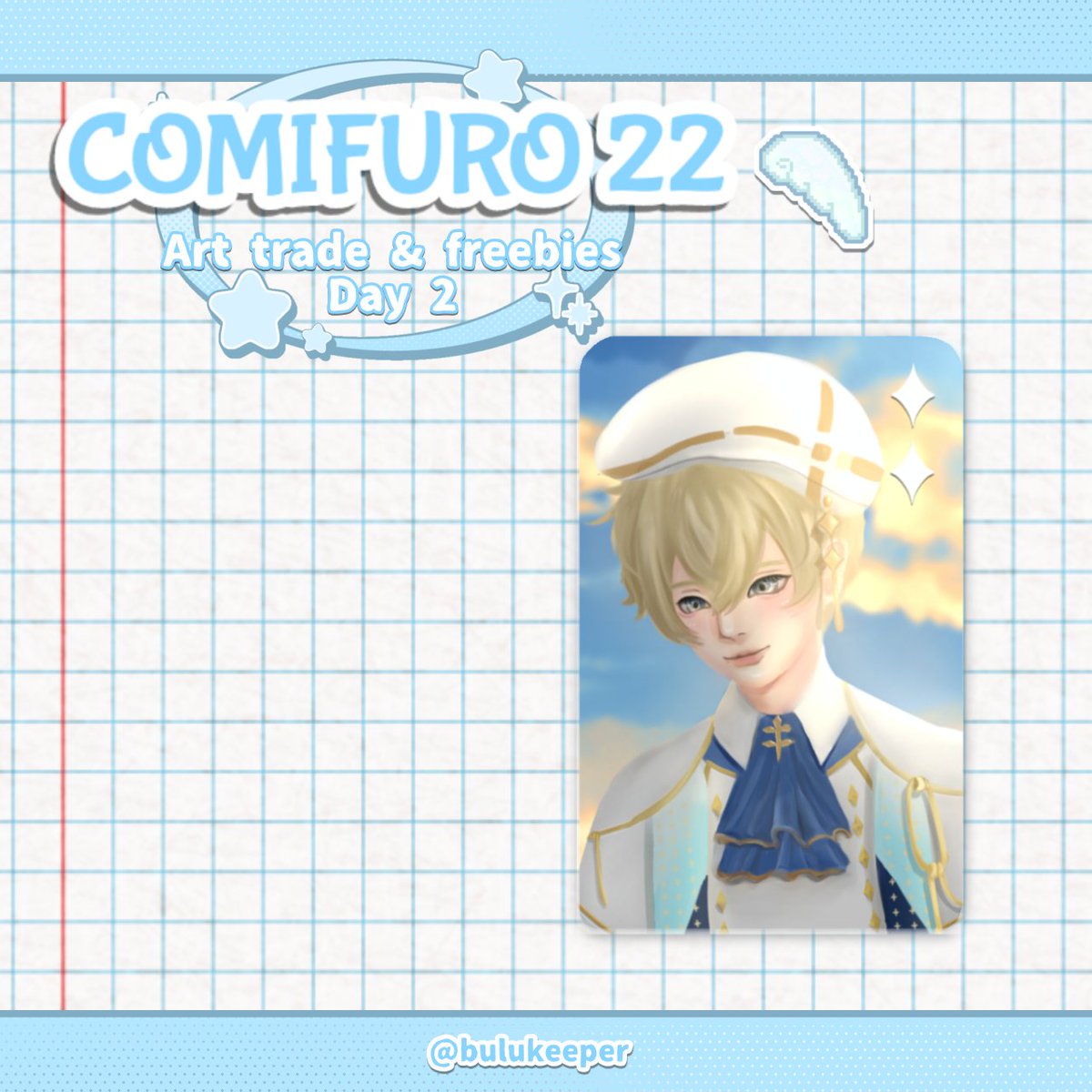 bulukeeper's tweet photo. #cf22 #comifuro22 
Helloooww, I'll be visiting CF22 on Day 2 as Luke! (Obey me) so please come say hi if you spot me thereeee, see ya mootsss https://t.co/E67LoVhEzF
