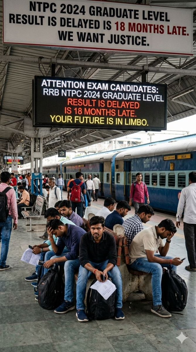 RailwayTalks's tweet photo. 📢 18 MONTHS &amp; STILL WAITING!
RRB NTPC CEN 05/2024 Final Result is still pending. Lakhs of aspirants are waiting with hope &amp; patience.
Railways, please declare the final result of ntpc immediately.
@RailMinIndia @AshwiniVaishnaw @PMOIndia @EasternRailway
#declare_ntpc2024_result https://t.co/QwcyDMO8te