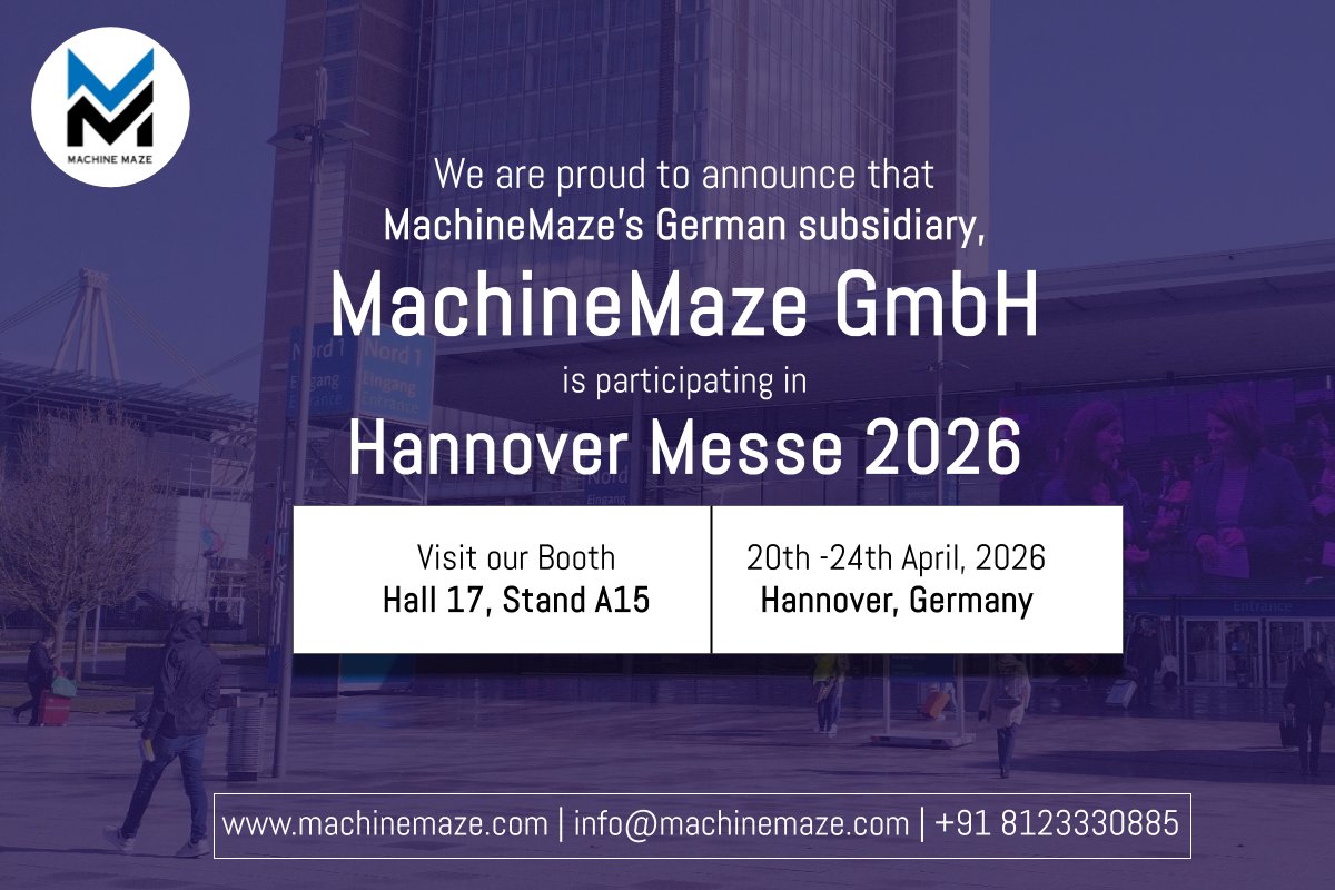 MachineMaze_'s tweet photo. We are proud to announce that MachineMaze’s German subsidiary, MachineMaze GmbH, will be participating in Hannover Messe 2026, taking place from 20–24 April 2026 in Hannover, Germany.
#HannoverMesse2026 #MachineMaze #EngineeringInnovation #IndustrialManufacturing https://t.co/7EkXT9ZSP8