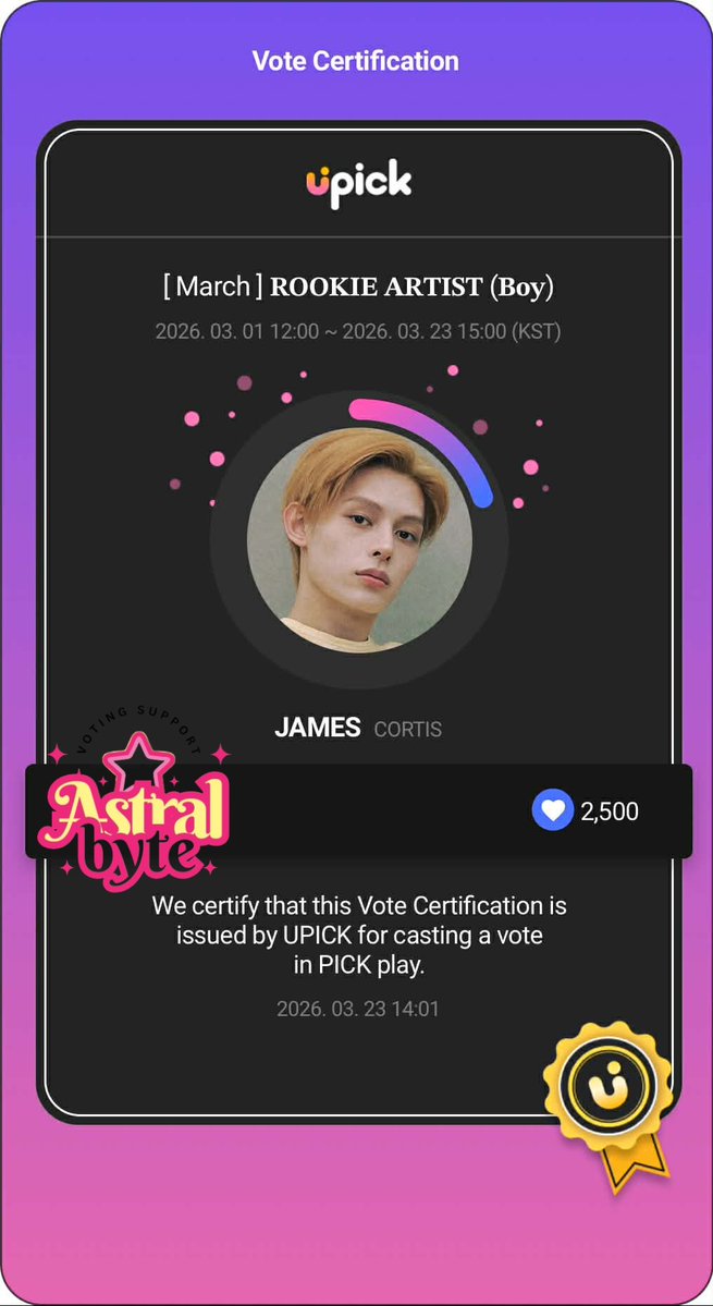 Astralbyte🖤| KPOP VOTES #astralbyteproof tweet media