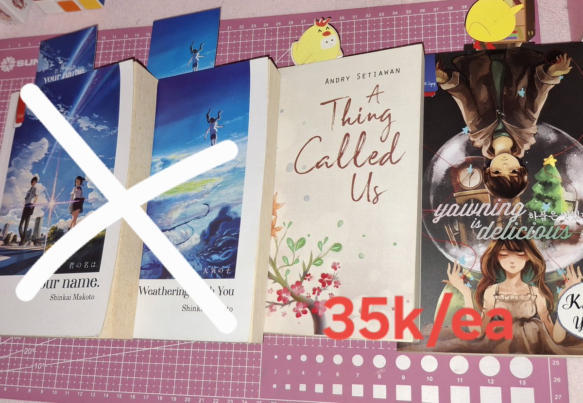 mcaronnue's tweet photo. WTS novel preloved
Haru, fantasteen, coconutbooks, gramed
Good condi, tanpa coretan, lipatan
Minus kertasnya sedikit menguning
25k-50k/ea incl all🍊

Mt after dm https://t.co/oRZo6BpjRZ