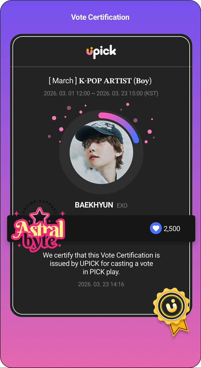 Astralbyte🖤| KPOP VOTES #astralbyteproof tweet media