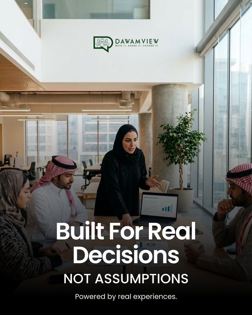 DawamView's tweet photo. القرارات المهنية ترسم ملامح مستقبلك. 
وهي تستحق أكثر من مجرد افتراضات أو معلومات سطحية.

 انطلقت منصة دوامڤيو الآن، لتساعد الجميع في المملكة العربية السعودية على الوصول إلى تقييمات فعلية حول بيئات العمل والمساهمة بمشاركة تجاربهم الخاصة.

👉 https://t.co/jvhJIg9edW https://t.co/P6dvqsgxW2
