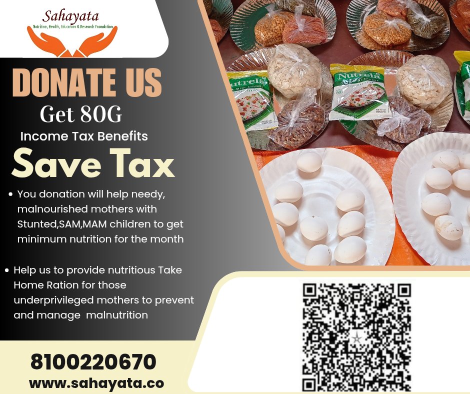 #YearEnd #DonateUs get #80G Income Tax Benefit. To provide #TakeHomeRation for #malnourishedChildren #Mothers #SDG3 #QualityEducation #SDG4 for #UnderpriviledgedChildren 
Sahayata Foundation 
A/C- 404760510000178
IFSC- BKID0004047
Gpay/Phone Pe / Paytm : 8100220670