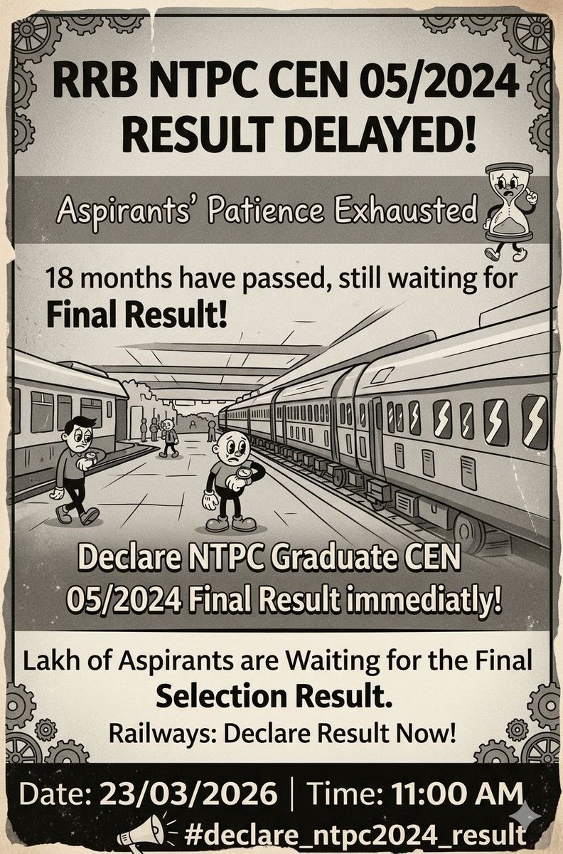 tannukumar5464's tweet photo. Resultttttttttt
@narendramodi
@AshwiniVaishnaw
@RailMinIndia
@rrbguwahati
@PMOIndia
@DoPTGoI

 #declare_ntpc2024_result https://t.co/tqgMmDMBJw