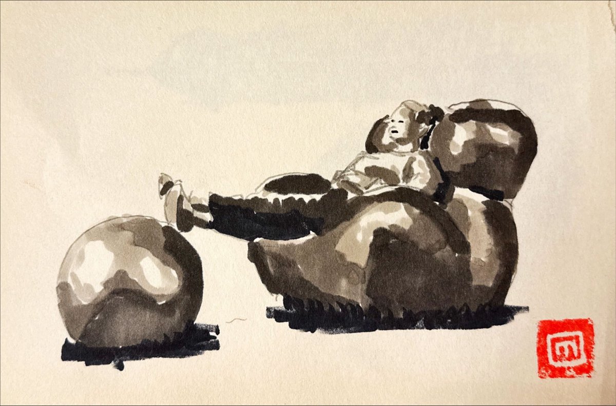 parvalicet's tweet image. Gaetano Pesce nel giardino della Triennale.
#marker #sketch #noai #design #portrait