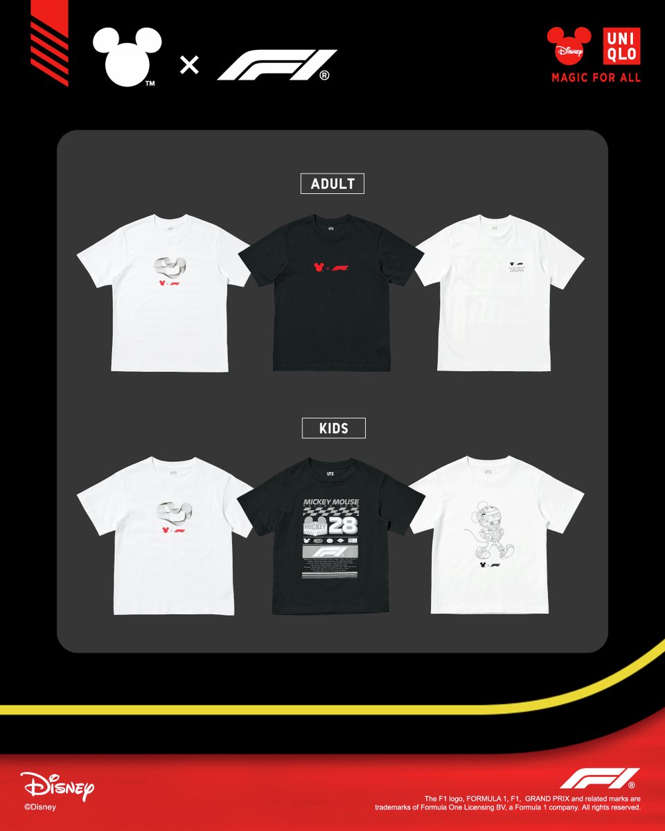 [新品未開封]Disney x F1 コラボ Tシャツ Disney x F1ユニクロTシャツ買ったものの、、、モナコとシンガポールが