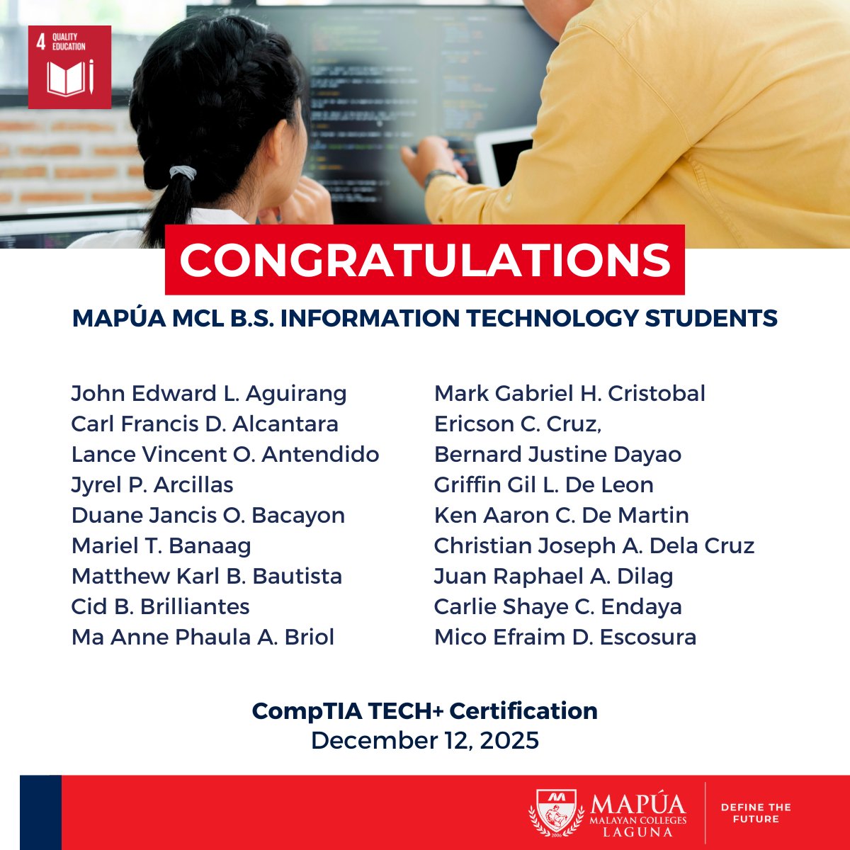 Mapúa Malayan Colleges Laguna tweet media