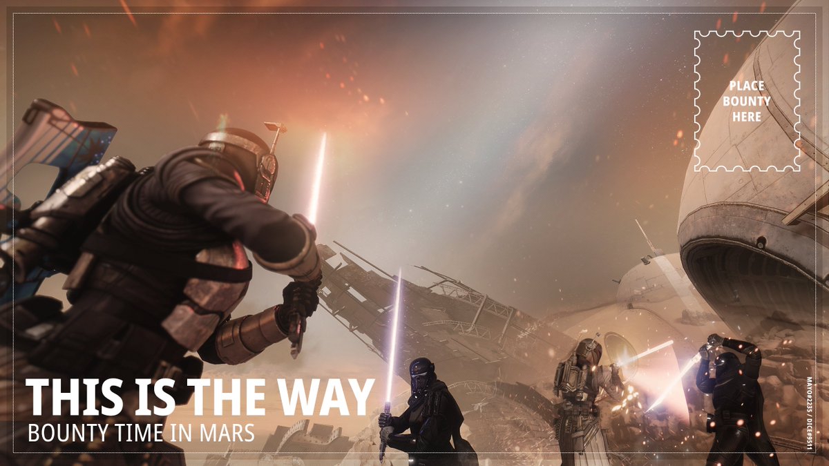 666mayo's tweet photo. @DestinyTheGame @A_dmg04 @BrunoLouviers @MoltenSlowa @Destiny2Team #RenegadesPostcard
THIS IS THE WAY - BOUNTY TIME
@DestinyTheGame
@A_dmg04
@BrunoLouviers
@MoltenSlowa
@Destiny2Team
 
postcard for the Bungie contest thing
mayo#2235 / dice#9511
all font used : noto sans
all image in destiny2
#Destiny2 #destiny2art https://t.co/xhS5uMR4oT