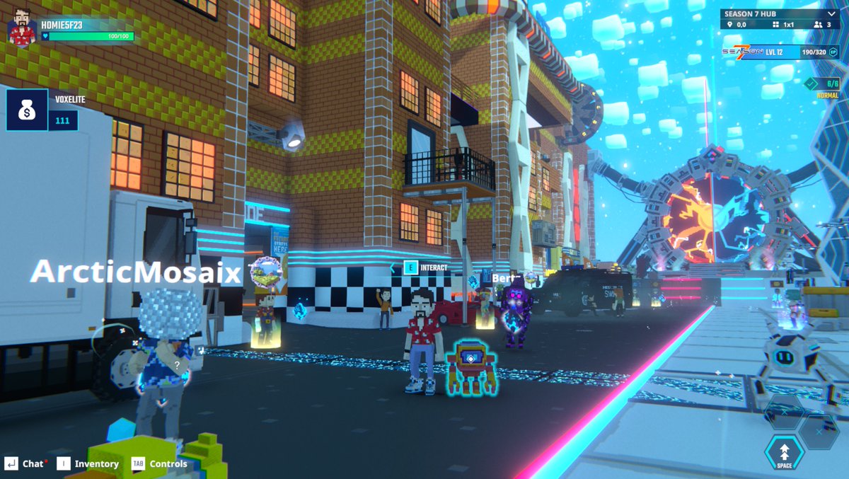 Homie_5f23's tweet photo. Squad assembled in The Sandbox Season 7 Hub. Group pic time. @TheSandboxGame  https://t.co/c7N5zeNcwN #Season7 https://t.co/tIpY7UMUNm