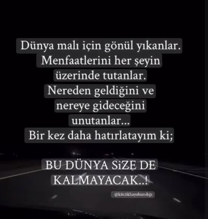 Bu dünya sizin olsun...
