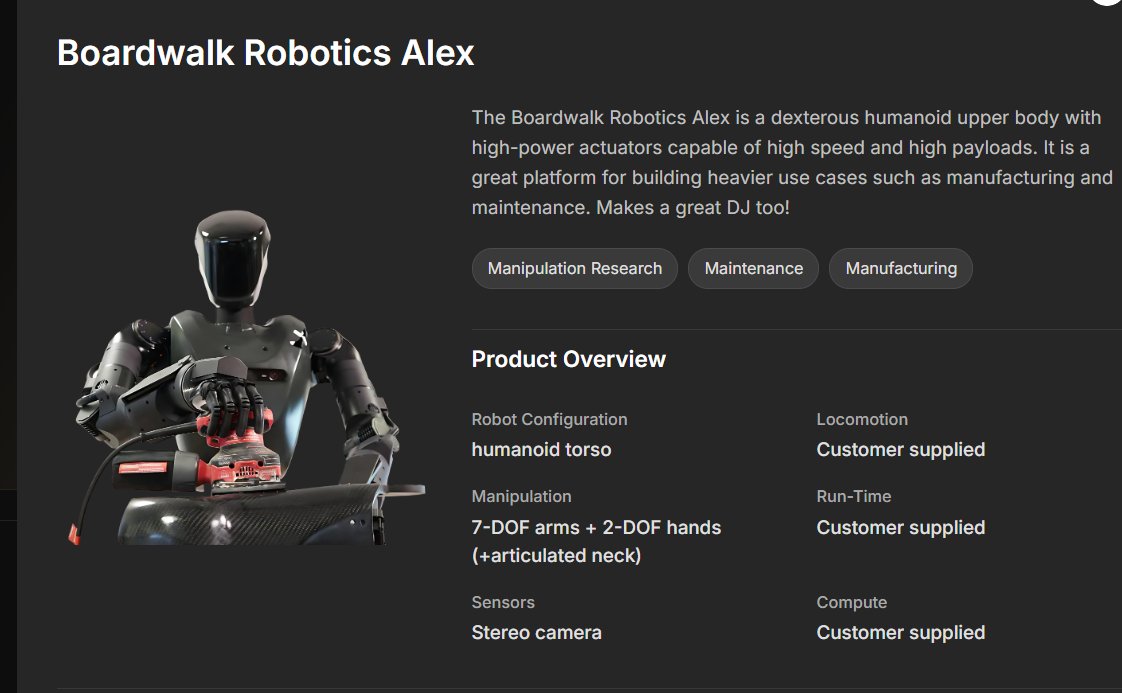 Meet ALEX: The Future of Heavy Duty Physical AI 

Robotics is no longer confined to the lab. Powered by PrismaX and Boardwalk Robotics, ALEX is stepping directly into your workspace to solve real-world challenges. This isn’t just a robot it’s a high performance platform designed