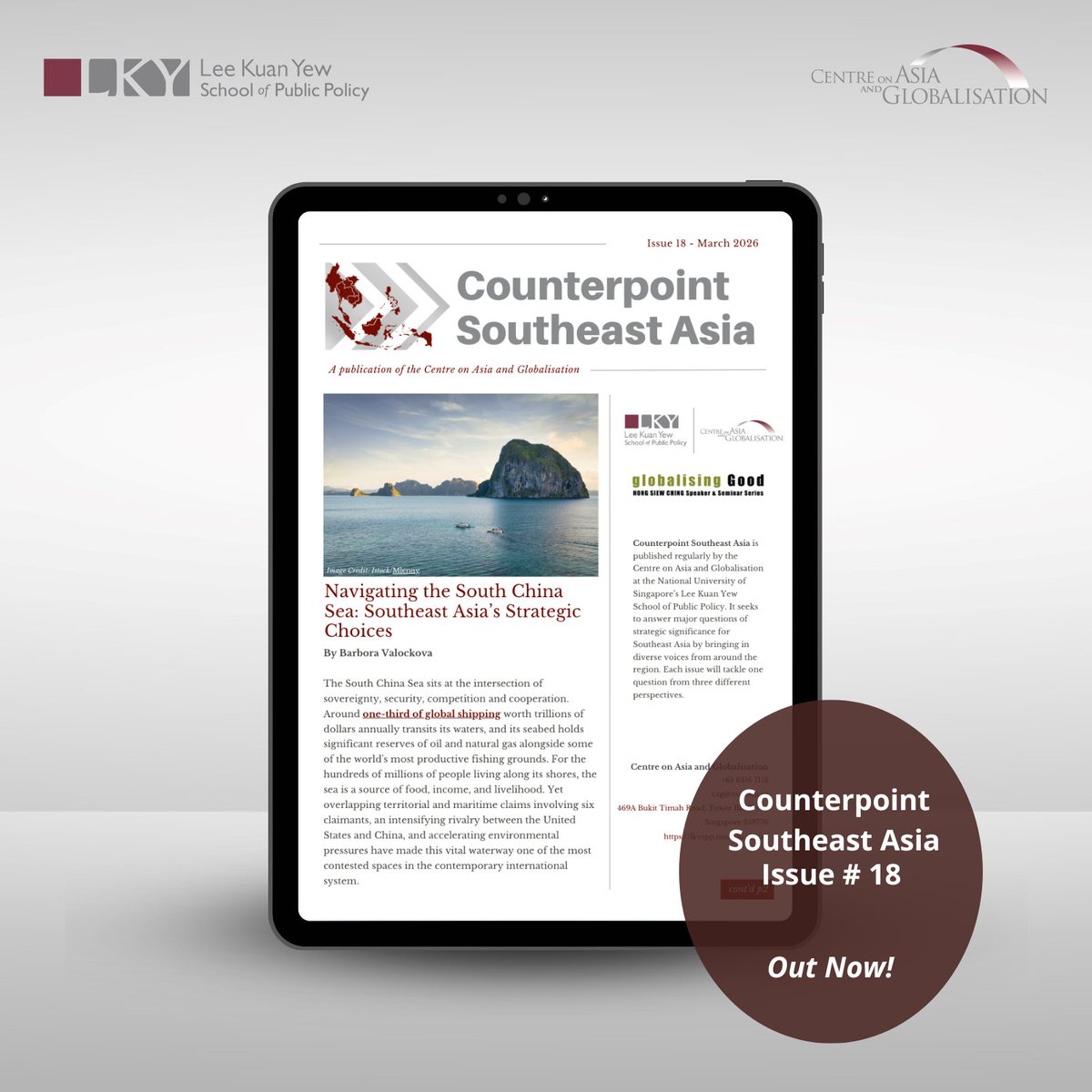 CAG_LKYSPP's tweet photo. #CounterpointSEA Issue 18 is out now! 📘
How should Southeast Asia respond to evolving South China Sea challenges? Featuring 3 winning essays by @LKYSch students and an intro by Dr Barbora Valockova.
🔗 Read here: https://t.co/CvrPNdUtpC
#ASEAN #SouthChinaSea #LKYSPP https://t.co/EkorJ2ZKLJ