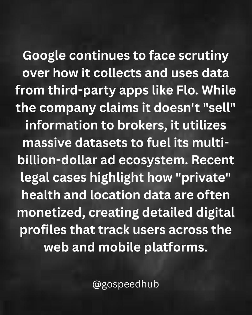 GoSpeedHub's tweet photo. Flo is under scrutiny over concerns about user data privacy, raising important questions about how personal information is collected and shared.
#DataPrivacy #UserData #DigitalSafety #TechNews #PrivacyMatters https://t.co/ngCM5lgc8W