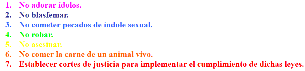 Las Siete leyes de Noé (en hebreo: שבע מצוות בני נח, Sheva' Mitzvot Bnei Noaj) #ConexiónHonduras3 
es.wikipedia.org/wiki/Siete_ley…