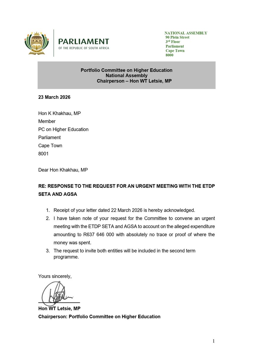 Karabo Khakhau MP tweet media