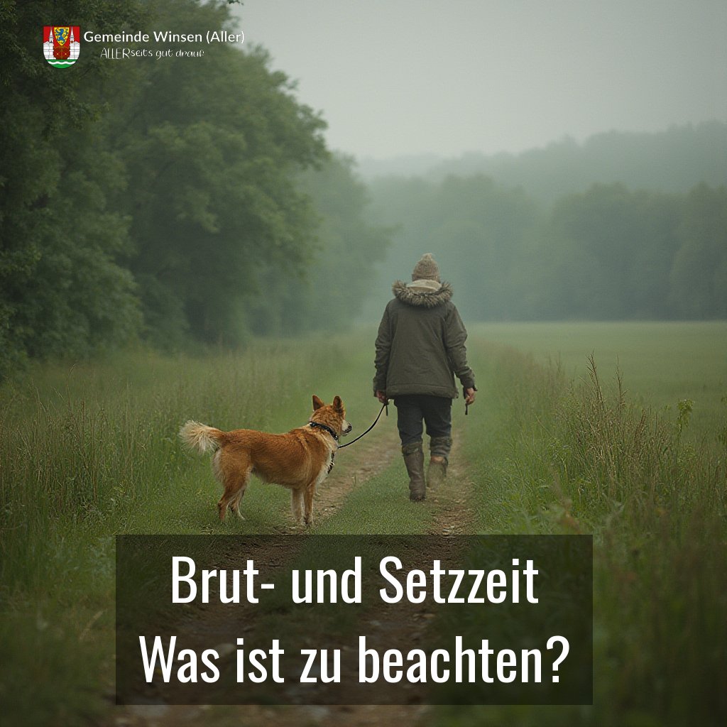 Brut- und Setzzeit: 1.4.–15.7. Leinenpflicht in freier Landschaft. 

Bitte Hunde in Wald, auf Wiesen/Feldern und an Gewässern anleinen. Alle Infos: url.winsen-aller.de/3k7 

#GemeindeWinsenAller #WinsenAller #BrutUndSetzzeit #Naturschutz