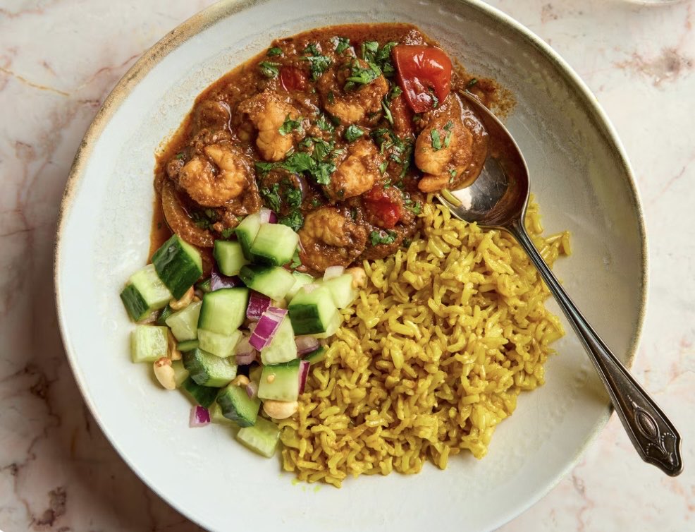 HolyCowSauces's tweet photo. Scrumptious New Recipe 

King Prawn Malabar Curry with Turmeric Rice &amp; Peanut Cucumber Salad

https://t.co/2RxQxy3pAs https://t.co/y1r4ymGceM