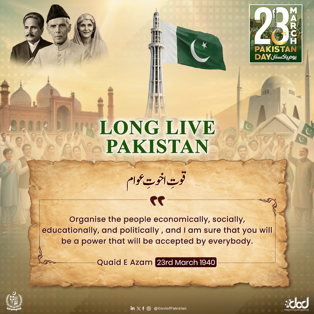 Pakistan Day Reflection: Honoring Quaid-e-Azam's Vision for a United, Prosperous Nation