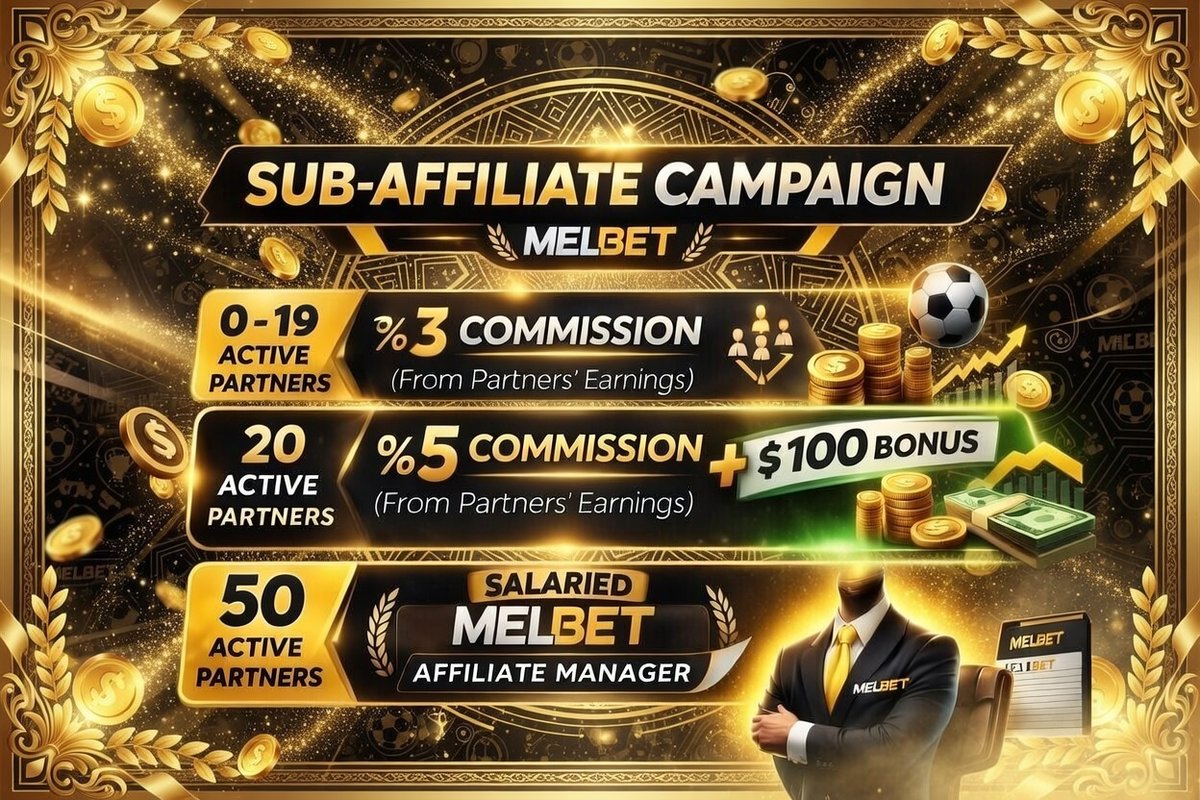 Fuat_melbet's tweet photo. 🚀 We Are Hiring: Affiliate Manager

📍 Geo: Multi-Geo
🏠 Location: Permanent, Work-From-Home

Turn your network into a source of income:

💰 Bring 0–19 active partners → Earn 3% from their earnings
💎 Bring 20 active partners → Earn 5% + $100 bonus
🚀 Bring 50 active partners → Become a Salaried Affiliate Manager at Melbet

Requirements:

✅ Stable internet connection
✅ PC/Laptop

📱 Telegram: https://t.co/Z5l7XGju8q
website: https://t.co/pM6i0WICpc

#Hiring #AffiliateManager #AffiliateMarketing #iGaming #RemoteWork #WorkFromHome #DigitalMarketing #PerformanceMarketing #Partnership