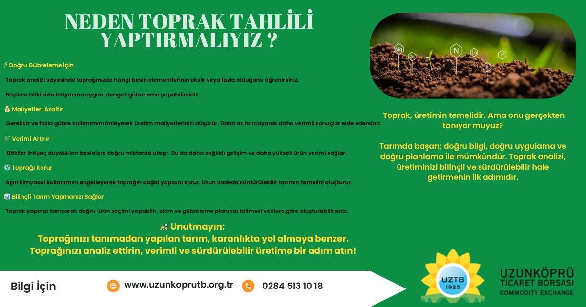 NEDEN TOPRAK TAHLİLİ YAPTIRMALIYIZ ?