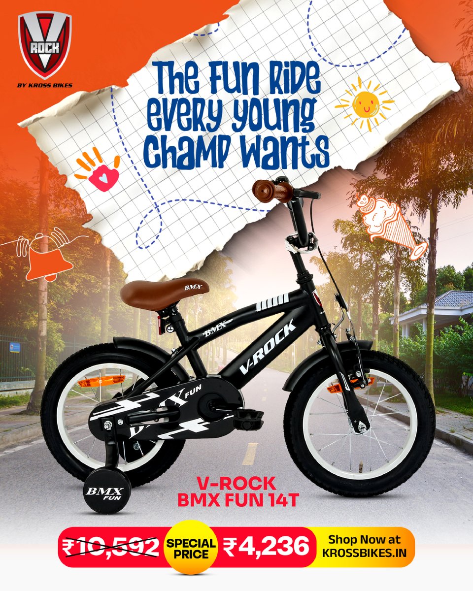 Kross_Bikes's tweet photo. Selling out fast. Smiles loading faster. 🚲⚡
The V Rock BMX Fun 14T is everyone’s favourite - and it’s almost gone.
Fun rides. Crazy price. Zero waiting time.
Miss it now, regret it later. 👀🔥
Shop now at https://t.co/6jBVca73u9
#KrossBikes #StopNowhere #VRock #BMXFun https://t.co/FVLBxcE8Hu