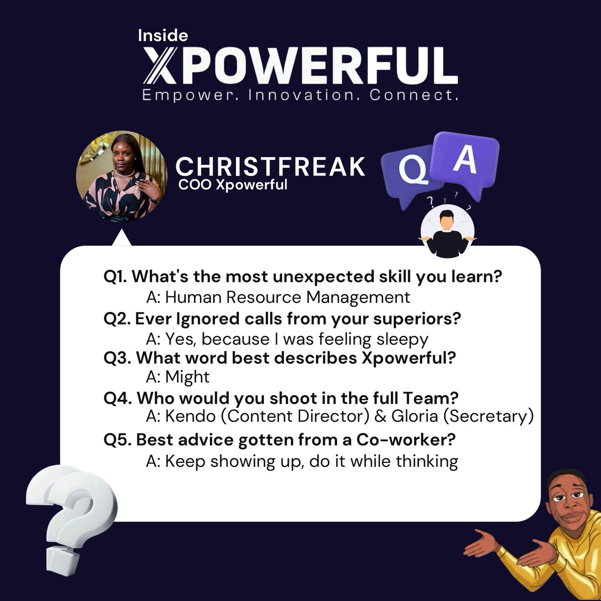 Xpowerful360's tweet photo. Q/A staff Session https://t.co/CwYKkr2Y4G