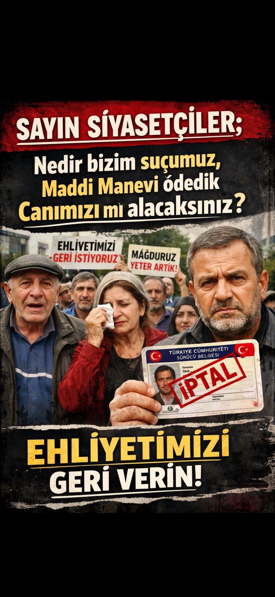 ehliyetbirligi's tweet photo. TurpunBüyügü Sandikta
#ŞoföreAf ehliyet affı istek değil ihtiyaçtır sesimizi duyun ehliyet affı istiyoruz https://t.co/Ypfo3UV7VC