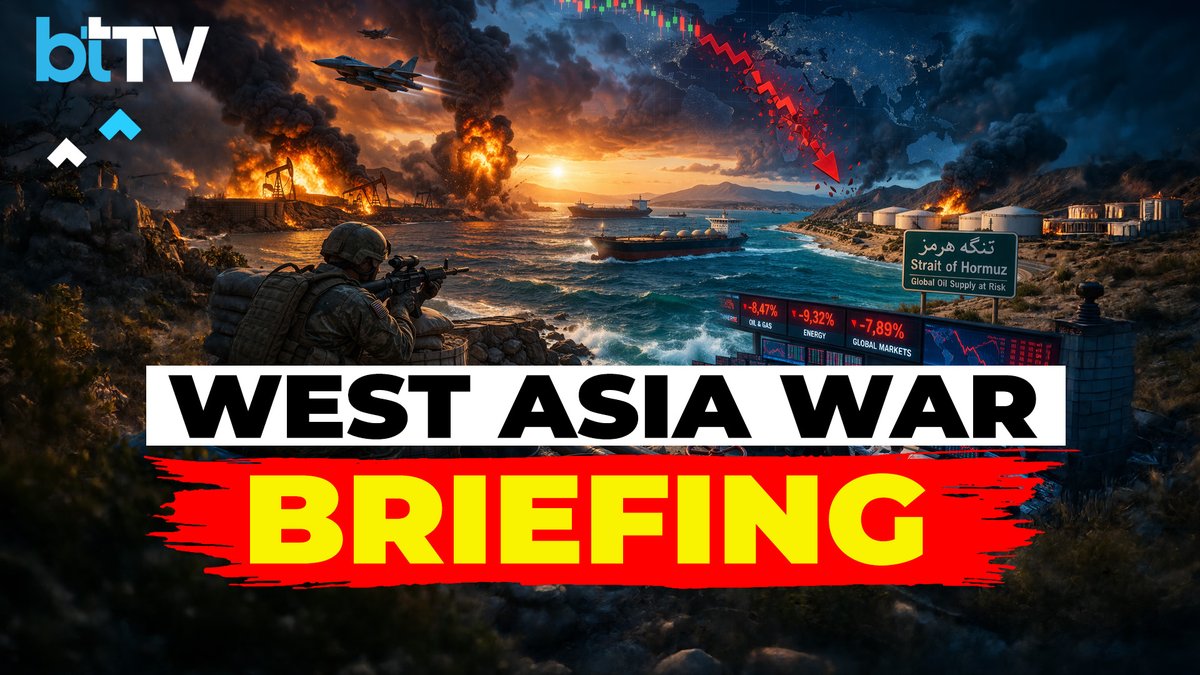 business_today's tweet image. LIVE War Briefing: Israel-Iran Conflict Escalates, Oil Prices Surge, LNG &amp;amp; LPG Supply Under Watch 

Watch LIVE: youtube.com/live/m4JDSX9d_… | #IsraelIranWar #EnergyUpdate #OilPrices #LNGSupply #LPGSupply #WestAsiaCrisis