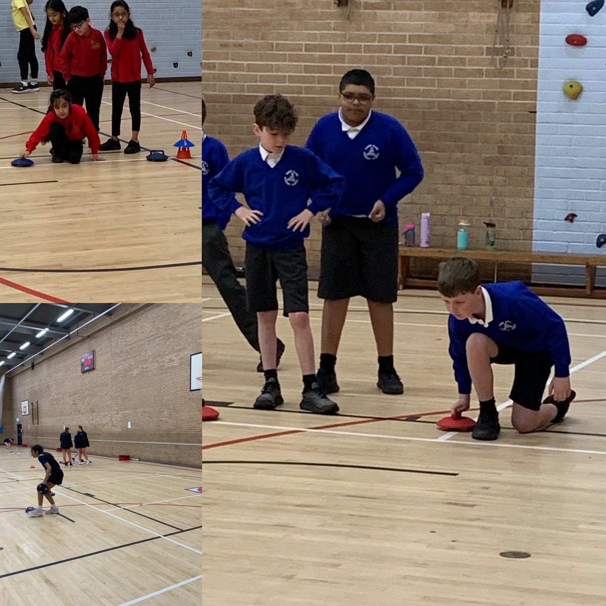 BurySchoolGames's tweet photo. KS2 Curling @BuryGrammar underway.  Some potential Olympians? 🥌🥌🥌 https://t.co/0z4xeltjxM