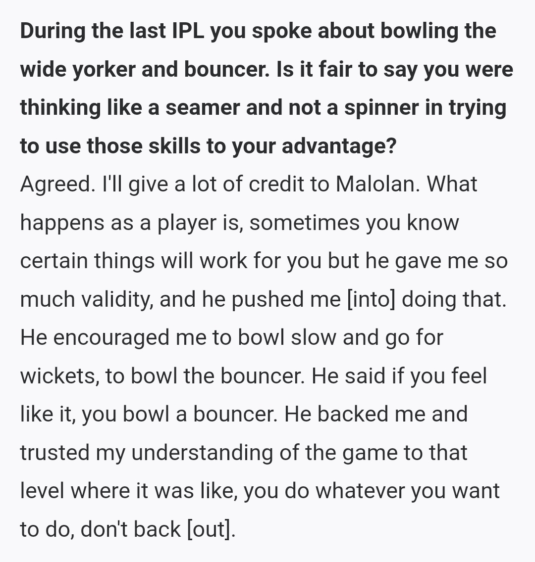 shailesh18_'s tweet photo. Malo, wasn't aware of your game at all, this Krunal interview on ESPNcricinfo is a must read, he shared many insights from last year's IPL. https://t.co/uVx3QjDlG1