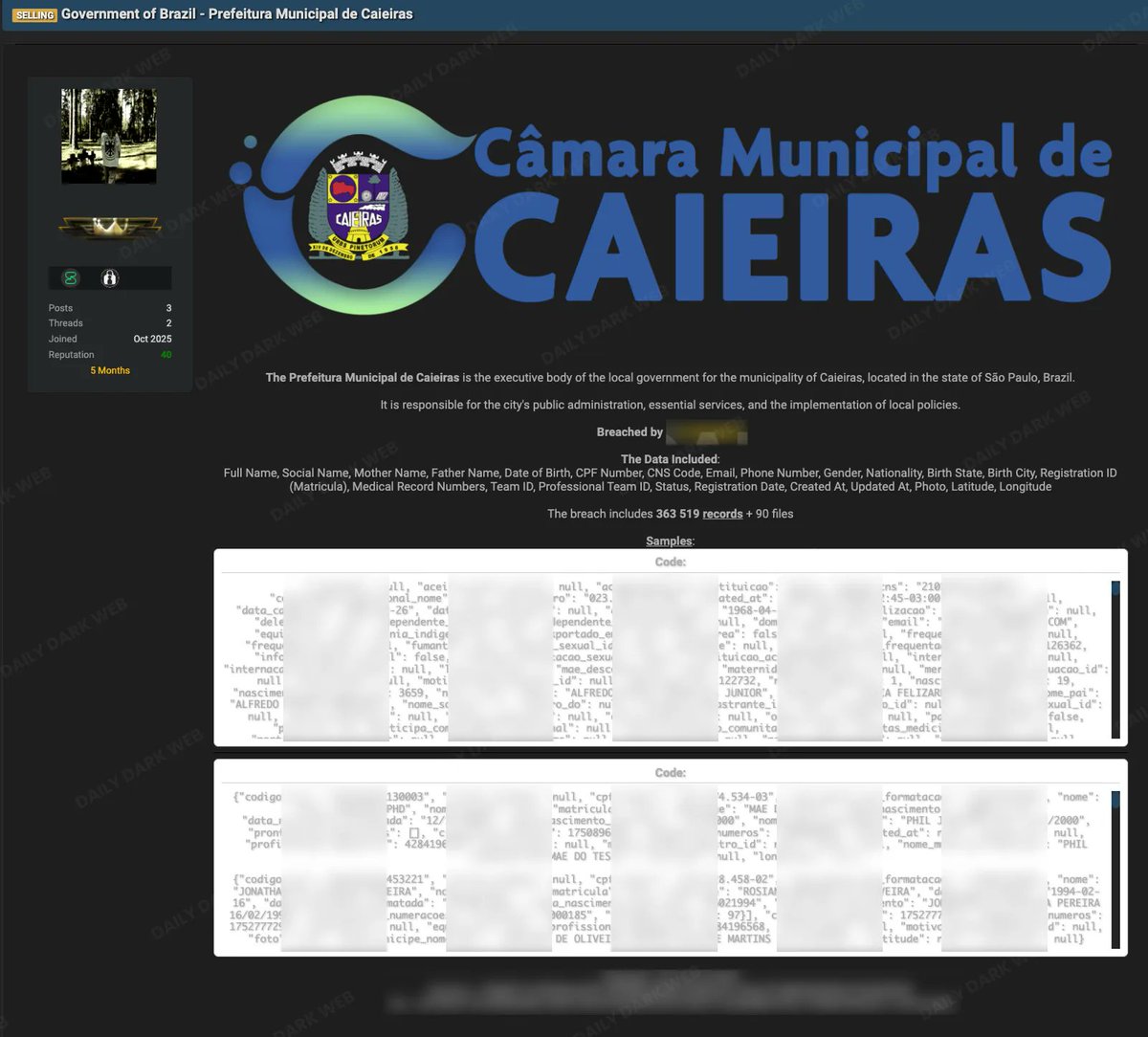 Dark Web Intelligence tweet media