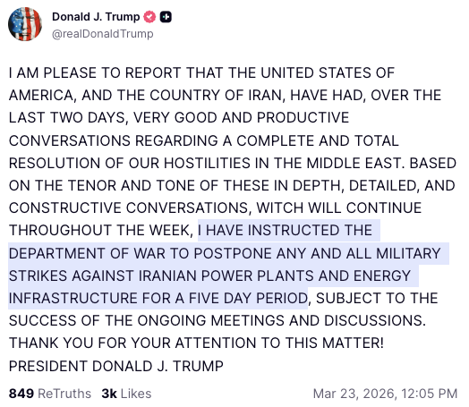 #Trump #Taco
Der Bondmarkt hat wieder mal geliefert...