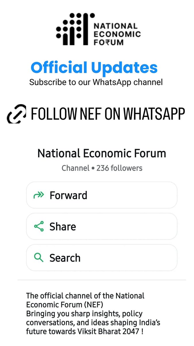 NEFIndia's tweet photo. Follow #NEF on WhatsApp for all updates , news and more related to NEF and beyond! https://t.co/wFgnruaeGB https://t.co/N8Fapa0al7