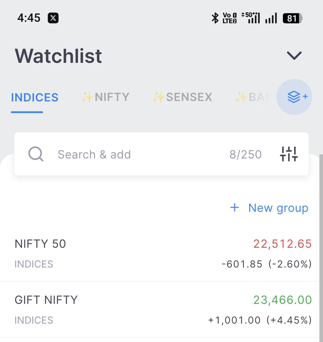 TheDeepakGowda's tweet photo. @SJosephBurns @SJosephBurns 

What's really happening?? Even the Gift Nifty shows 1000+ points.

🍂😶‍🌫️ https://t.co/WEcXQ05LHP