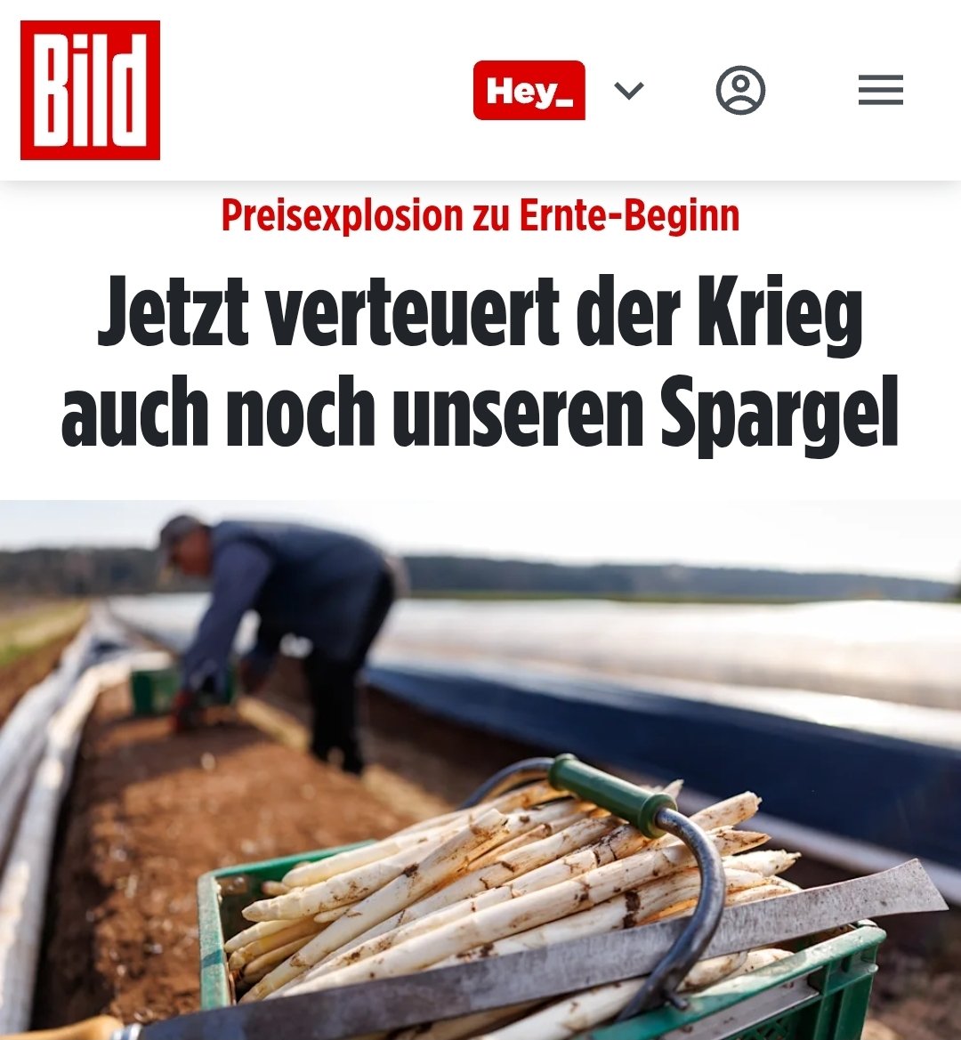 Muss der deutsche Spargel erst noch durch die Straße von Hormuz oder was?