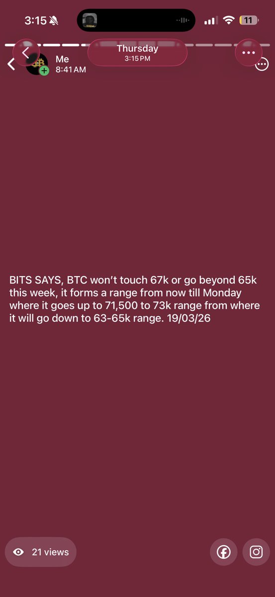 Bits_Bulk's tweet photo. Meanwhile I predicted this on BTC last week Thursday. Hope you are entertained 🤝🤝🤝 https://t.co/6PpMf8gCEE