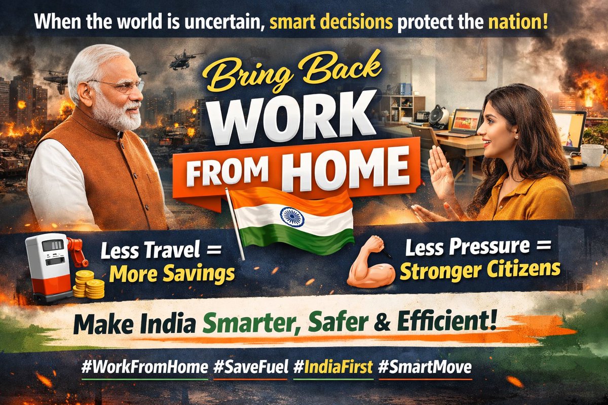 RJustMyThoughts's tweet photo. @ndtv
@aajtak
@ZeeNews
@republic
@TimesNow
@NandanNilekani
@vijayshekhar
@sundarpichai
@narendramodi_in
@narendramodi
@PMOIndia
@AmitShah
@PiyushGoyal
@nitin_gadkari
🇮🇳 What do you think India should do?
🔘 Yes, bring back WFH
🔘 No, continue office as usual
🔘 Not sure https://t.co/own36zxG6j
