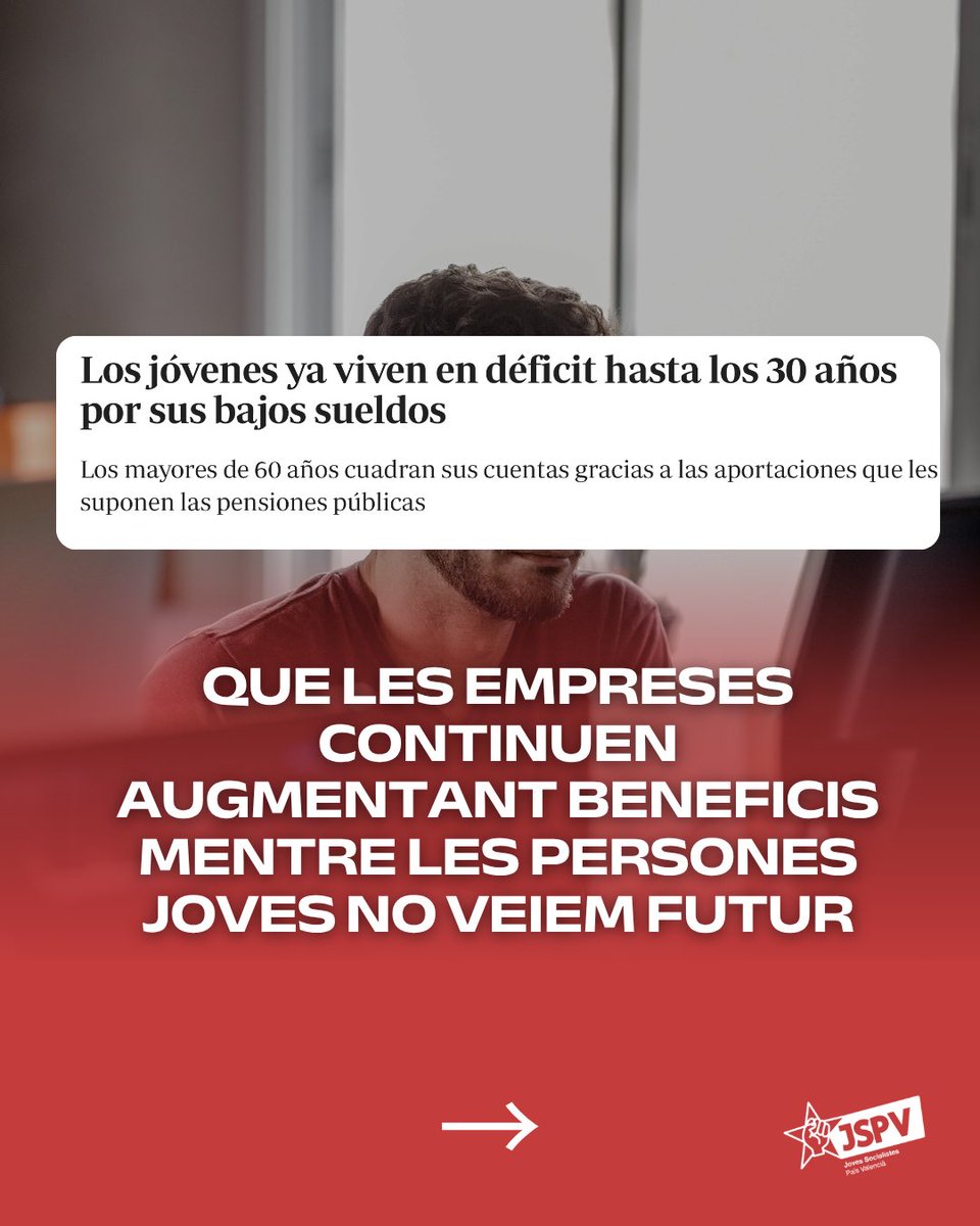 JoveSocialistes's tweet photo. Nosaltres tenim clar de quin costat estem: volem més augment de l’SMI i estabilitat en el mercat laboral, recuperar els plans d’ocupació juvenil que s’ha carregat el govern autonòmic del PP i posar en el centre de les polítiques a les persones joves.
#JSPV https://t.co/7p6YF0svSA