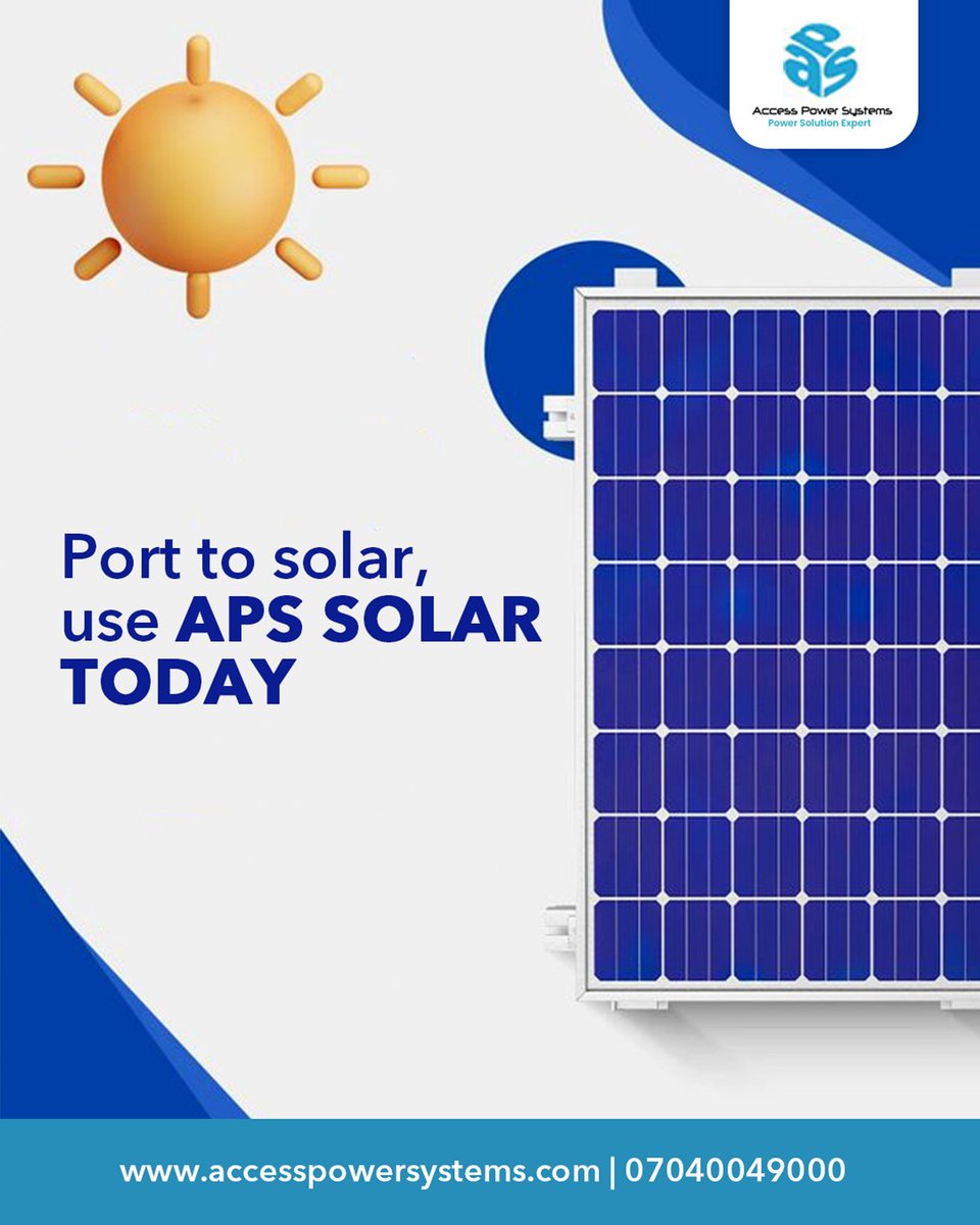 accesspower_sys's tweet image. The sun gives you energy why not use it. Make the switch to Access Power Systems today and enjoy power that's clean, consistent, and cost effective. 

Make the move. Go solar. Take control. 

DM us for free consultation for the best solar setup. 

#AccessPowerSystems #solarenergy