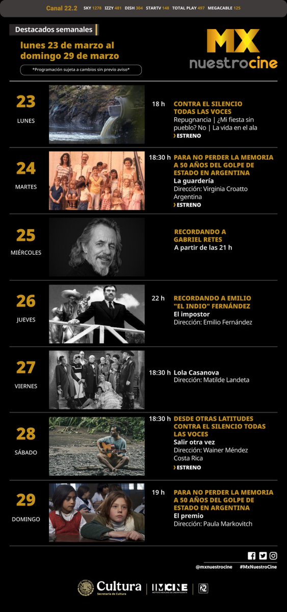 Canal MX Nuestro Cine tweet media