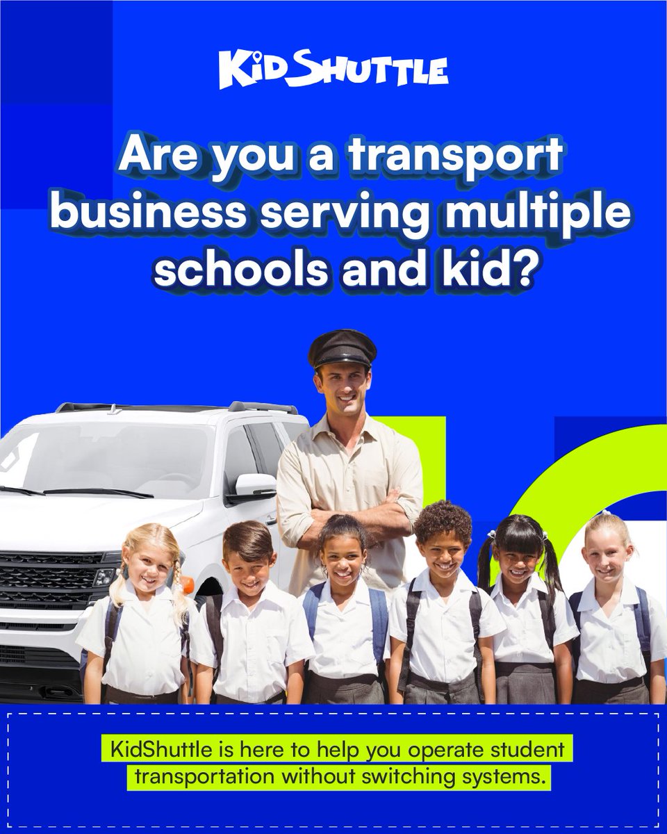 KidShuttleApp's tweet photo. KidShuttle Software helps transport businesses operate student transportation for multiple schools and students within a single platform. 

Routes, student assignments &amp; schedules can all be organized from one place instead of switching between tools or managing several list. https://t.co/8disUygEGF